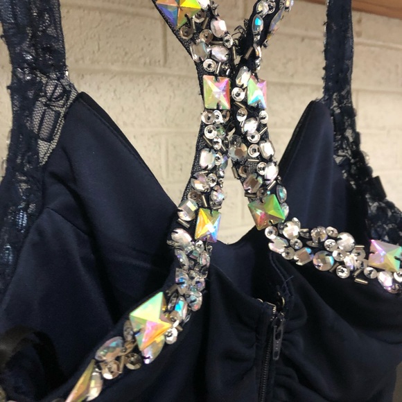 City Triangles Dresses & Skirts - Navy Blue Prom dress with rhinestones.